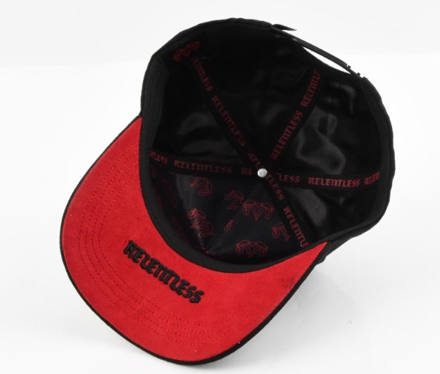 Relentless Ram Hat Black/Red Suede